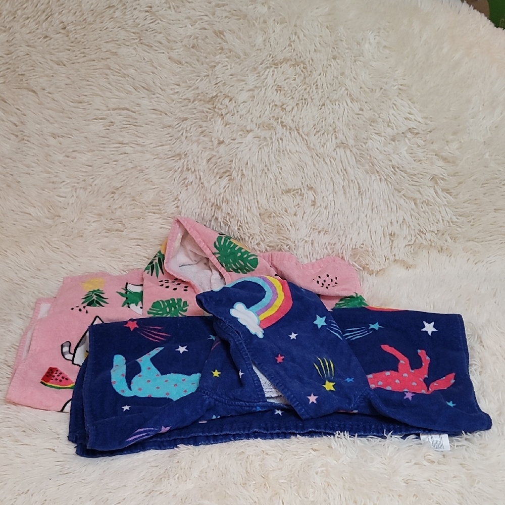Hooded Kids Towels, Animal Print Towels,unicorn,cat Towel